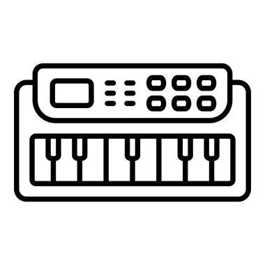 Piyano vektör ikonu. Yazdırma, mobil ve web uygulamaları için kullanılabilir.