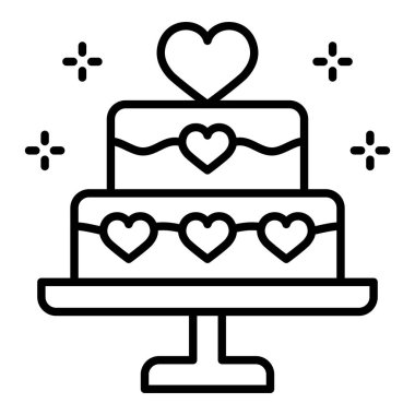 Kek vektör simgesi. Yazdırma, mobil ve web uygulamaları için kullanılabilir.