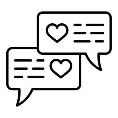 Sohbet vektörü simgesi. Yazdırma, mobil ve web uygulamaları için kullanılabilir.