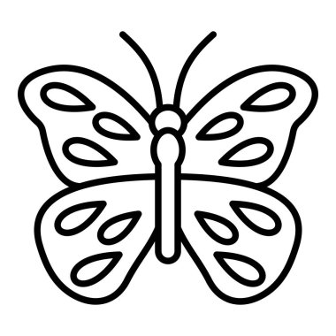 Kelebek vektör simgesi. Yazdırma, mobil ve web uygulamaları için kullanılabilir.