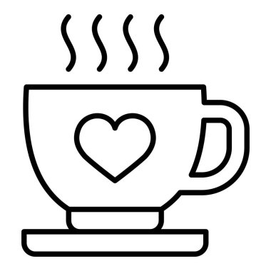 Kahve vektörü ikonu. Yazdırma, mobil ve web uygulamaları için kullanılabilir.