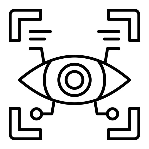 Ikona Wektora Skanowania Oczu Może Być Stosowany Drukowania Aplikacji Mobilnych — Wektor stockowy
