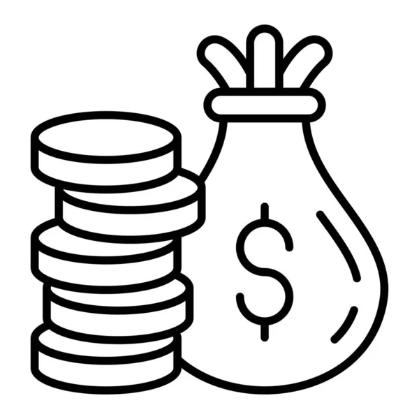 Ícone Vetor Saco Dinheiro Pode Ser Usado Para Impressão Aplicações — Vetor de Stock