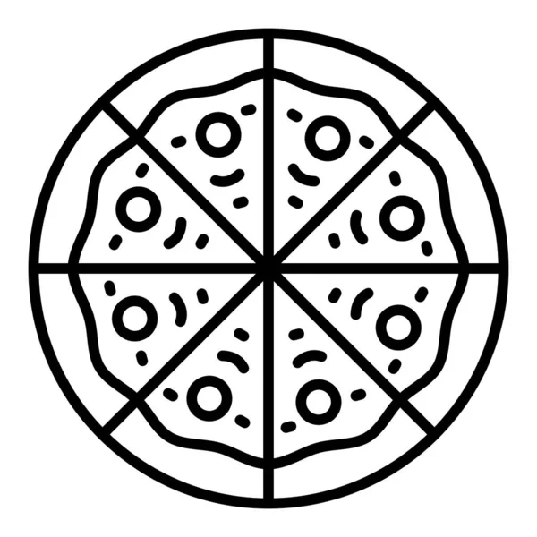 Pizza vektör simgesi. Yazdırma, mobil ve web uygulamaları için kullanılabilir.