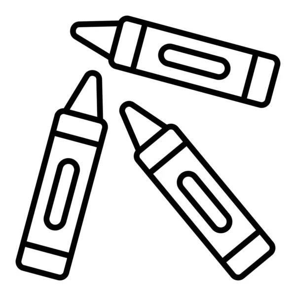 Icono Vectorial Crayones Puede Utilizar Para Aplicaciones Impresión Móviles Web — Vector de stock