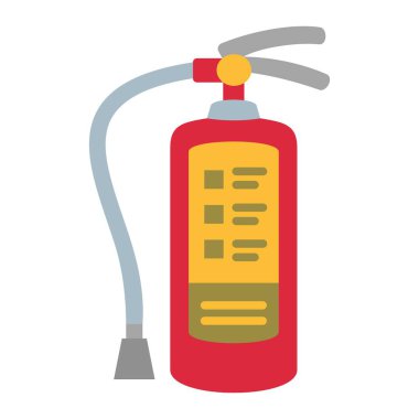 Yangın söndürücü vektör ikonu. Yazdırma, mobil ve web uygulamaları için kullanılabilir.