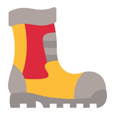 İtfaiyeci Boots vektör ikonu. Yazdırma, mobil ve web uygulamaları için kullanılabilir.