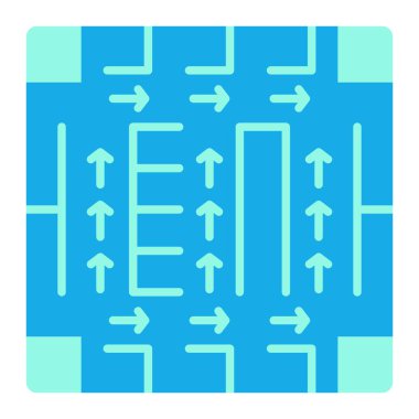 Tahliye Planı vektör simgesi. Yazdırma, mobil ve web uygulamaları için kullanılabilir.