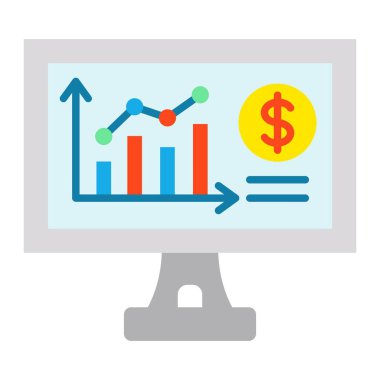 Borsa vektör simgesi. Yazdırma, mobil ve web uygulamaları için kullanılabilir.
