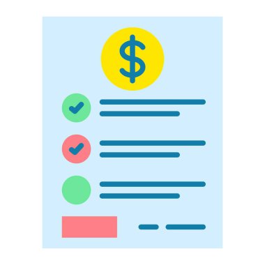 Price List vektör simgesi. Yazdırma, mobil ve web uygulamaları için kullanılabilir.