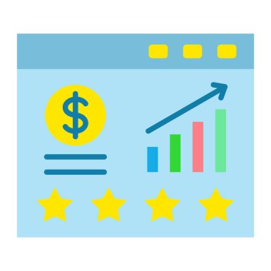 Reyting vektör simgesi. Yazdırma, mobil ve web uygulamaları için kullanılabilir.