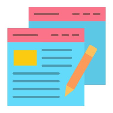 İçerik vektör simgesi. Yazdırma, mobil ve web uygulamaları için kullanılabilir.