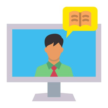 Hikaye anlatma vektör simgesi. Yazdırma, mobil ve web uygulamaları için kullanılabilir.