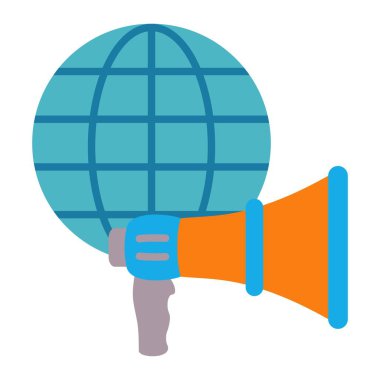 Küresel Pazarlama vektör simgesi. Yazdırma, mobil ve web uygulamaları için kullanılabilir.