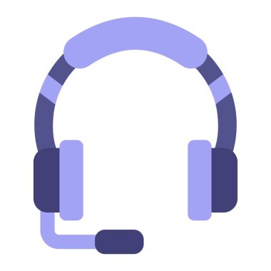 Kulaklık vektör simgesi. Yazdırma, mobil ve web uygulamaları için kullanılabilir.