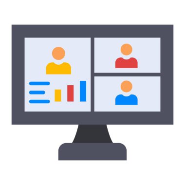 Konferans vektör simgesi. Yazdırma, mobil ve web uygulamaları için kullanılabilir.