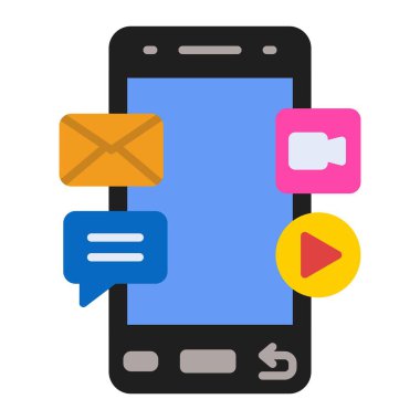 Sosyal medya vektör simgesi. Yazdırma, mobil ve web uygulamaları için kullanılabilir.