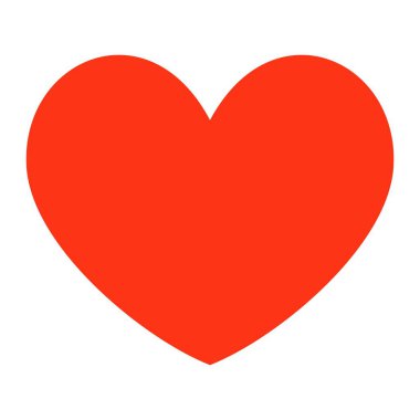 Kalp vektör simgesi. Yazdırma, mobil ve web uygulamaları için kullanılabilir.