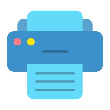 Yazıcı vektör simgesi. Yazdırma, mobil ve web uygulamaları için kullanılabilir.