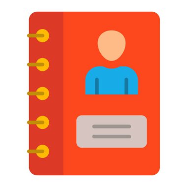 Adres Defteri vektör simgesi. Yazdırma, mobil ve web uygulamaları için kullanılabilir.