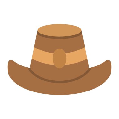 Autumn Hat vektör simgesi. Yazdırma, mobil ve web uygulamaları için kullanılabilir.