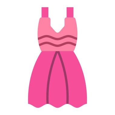 Gelinlik elbisesi vektör simgesi. Yazdırma, mobil ve web uygulamaları için kullanılabilir.