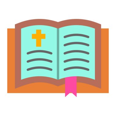 İncil vektör simgesi. Yazdırma, mobil ve web uygulamaları için kullanılabilir.