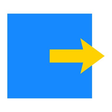 Çıkış vektörü simgesi. Yazdırma, mobil ve web uygulamaları için kullanılabilir.