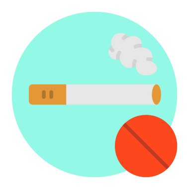 Sigara içme vektörü simgesi yok. Yazdırma, mobil ve web uygulamaları için kullanılabilir.