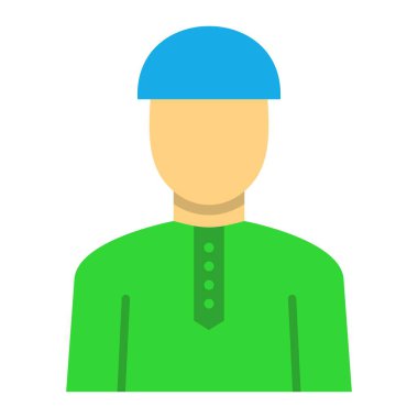 Müslüman vektör simgesi. Yazdırma, mobil ve web uygulamaları için kullanılabilir.