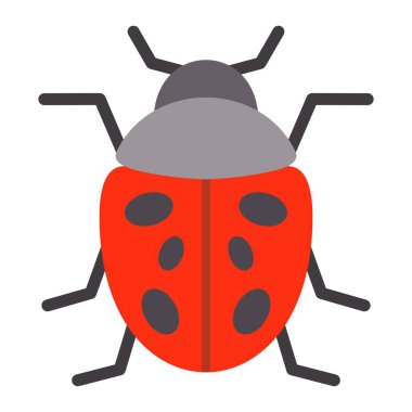 Uğur böceği vektör simgesi. Yazdırma, mobil ve web uygulamaları için kullanılabilir.