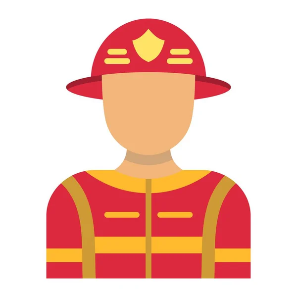 Fireman Vector Icon Can Used Printing Mobile Web Applications — Stock Vector