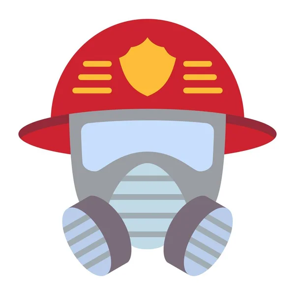 Fireman Mask Vector Icon Can Used Printing Mobile Web Applications — Stock Vector