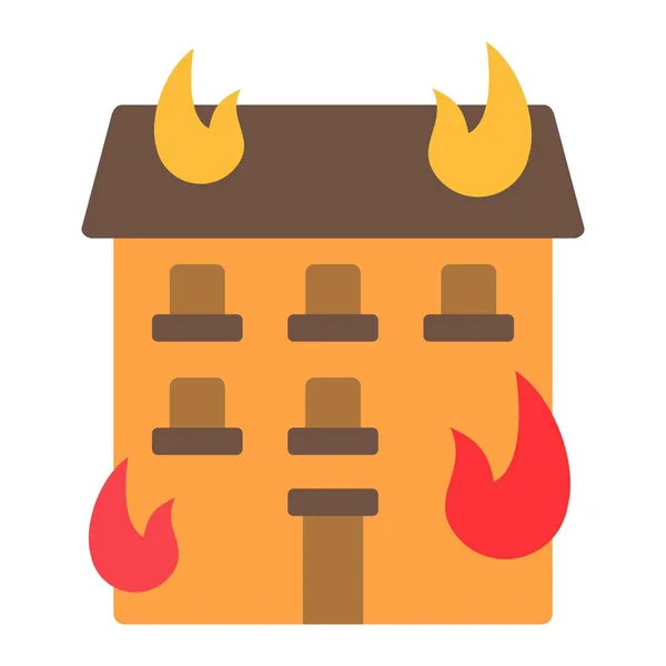 Ateşi Vektör Ikonu Yazdırma Mobil Web Uygulamaları Için Kullanılabilir — Stok Vektör