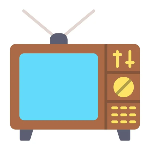 Ikona Wektora Telewizyjnego Może Być Stosowany Drukowania Aplikacji Mobilnych Webowych — Wektor stockowy