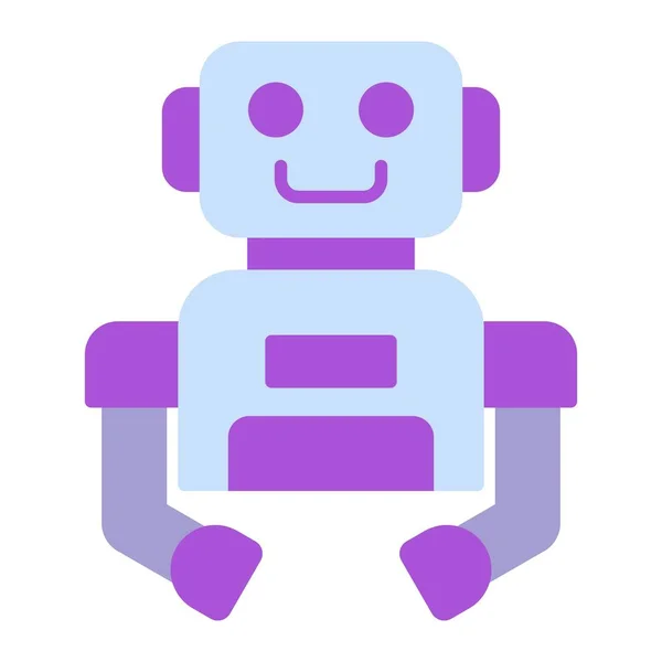 Εικονίδιο Φορέα Ρομπότ Μπορεί Χρησιμοποιηθεί Για Εκτυπώσεις Mobile Και Web — Διανυσματικό Αρχείο