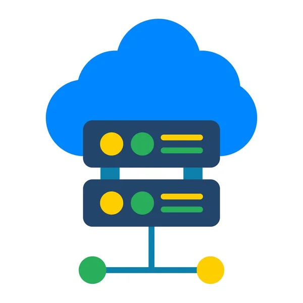 Ikona Vektoru Serveru Cloud Server Lze Použít Pro Tisk Mobilní — Stockový vektor