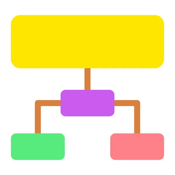 Hierarchisches Strukturvektorsymbol Einsetzbar Für Druck Mobile Anwendungen Und Web Anwendungen — Stockvektor