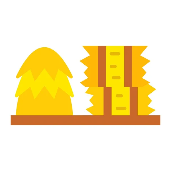 Hay Bale Vector Icon Can Used Printing Mobile Web Applications — Stock Vector