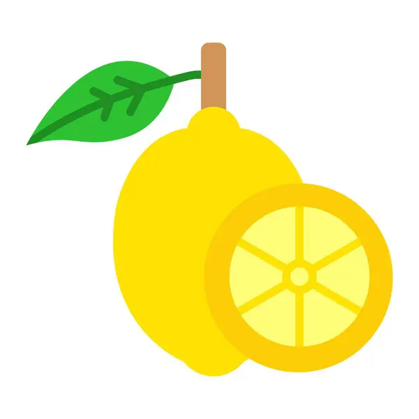 Icona Vettoriale Limone Può Essere Utilizzato Stampa Applicazioni Mobili Web — Vettoriale Stock