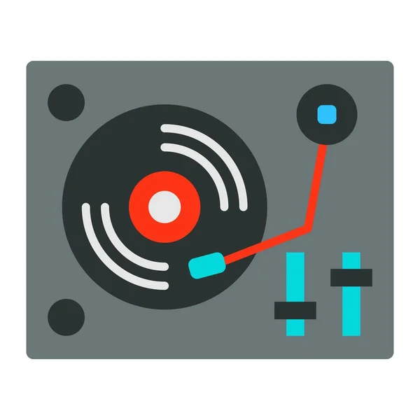 Turntable Vector Icon Can Used Printing Mobile Web Applications — Stock Vector