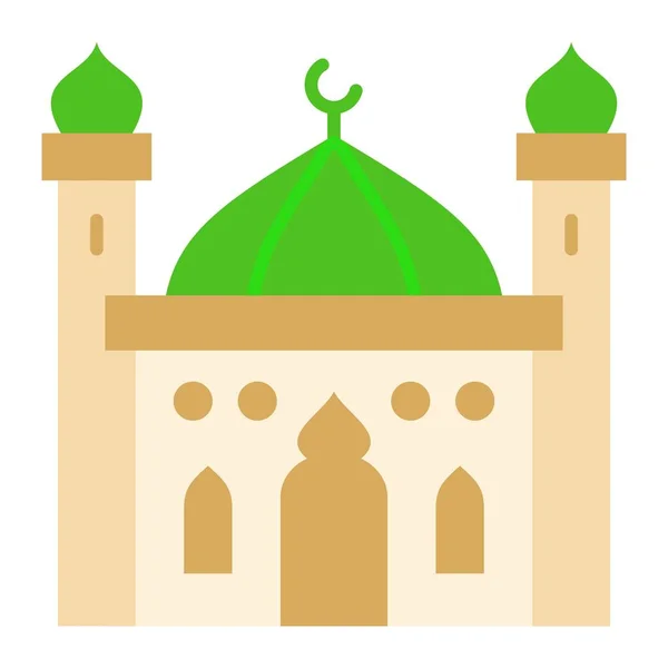 Icono Del Vector Mezquita Puede Utilizar Para Aplicaciones Impresión Móviles — Vector de stock
