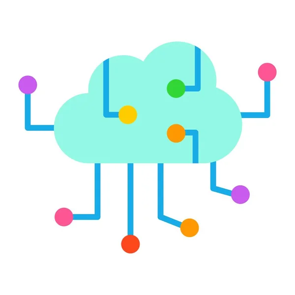 Cloud Computing Vektor Symbol Einsetzbar Für Druck Mobile Anwendungen Und — Stockvektor