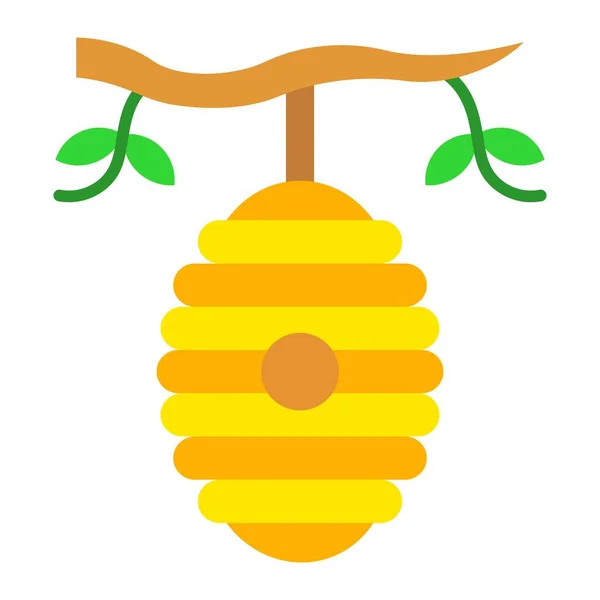 Beehive Vector Icon Can Used Printing Mobile Web Applications — Stock Vector