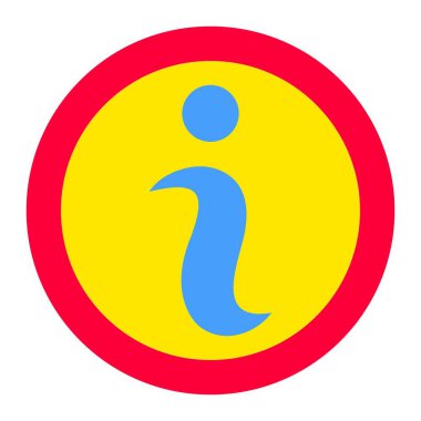 Bilgi çemberi vektör simgesi. Yazdırma, mobil ve web uygulamaları için kullanılabilir.
