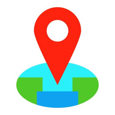 Konum vektör simgesi. Yazdırma, mobil ve web uygulamaları için kullanılabilir.