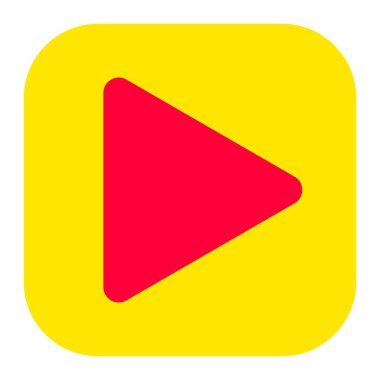 Vektör simgesini çal. Yazdırma, mobil ve web uygulamaları için kullanılabilir.