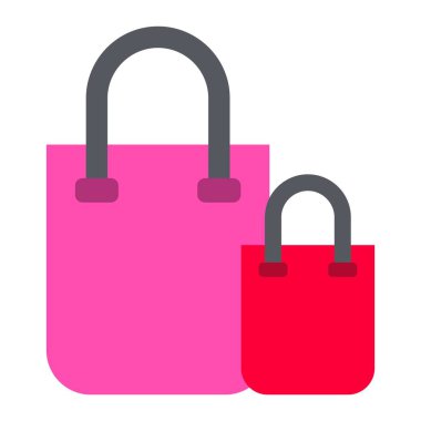 Alışveriş Torbası vektör simgesi. Yazdırma, mobil ve web uygulamaları için kullanılabilir.