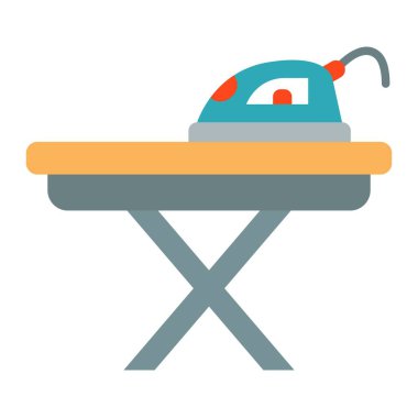 Vektör simgesi ütüleniyor. Yazdırma, mobil ve web uygulamaları için kullanılabilir.