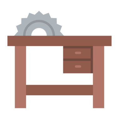 Tablo Testere vektör simgesi. Yazdırma, mobil ve web uygulamaları için kullanılabilir.